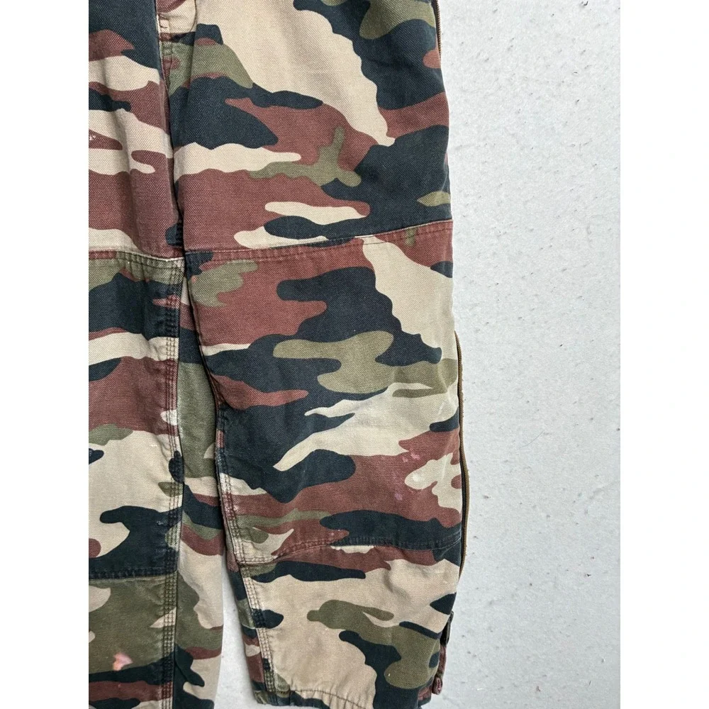 Walls Blizzard Pruf Camo Insulated Overalls youth L Regular Hunting Bibs Work